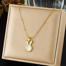 Lunar Rabbit’s Embrace: Opal-Kissed Pendant of