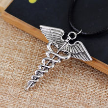 Percy Jackson Necklace Angle Wings Snake