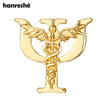Hanrehse Psi Psychology Caduceus Brooch Pin