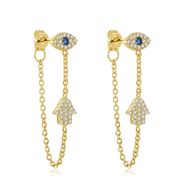Gilded Hamsa & Evil Eye: Sacred