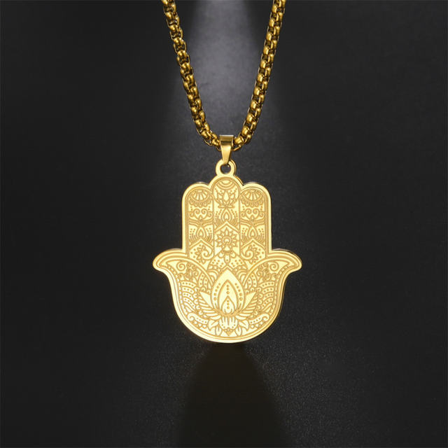 The Awakened Path: Hamsa Lotus Amulet