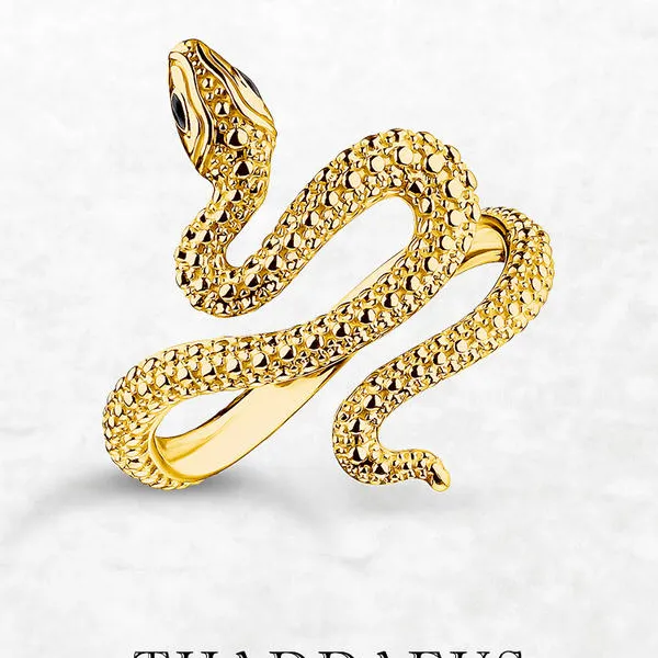 Gold Plated Ring Snake Europe Love