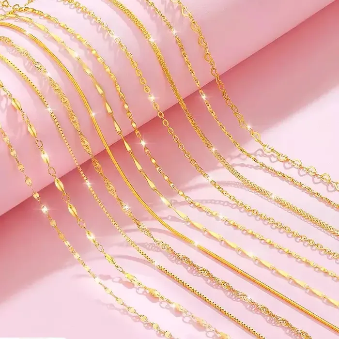 14k Orginal Gold Necklace Chain Box