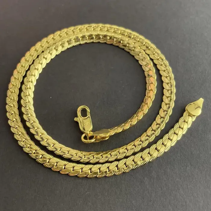 18K AU750 Pure Gold 5mm Flat