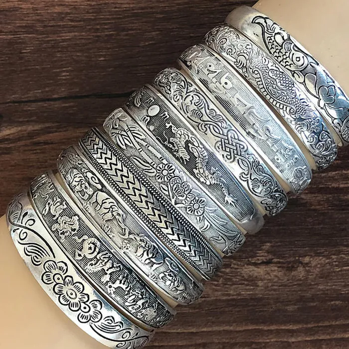 Vintage Antique Silver Animal Snake Flower