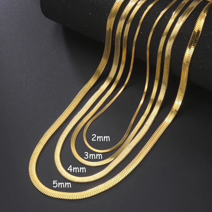 Skyrim Snake Chain Necklace Gold Herringbone