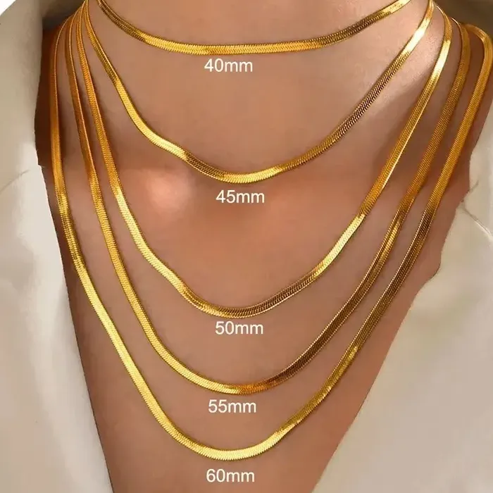 925 sterling silver Gold Snake Chain