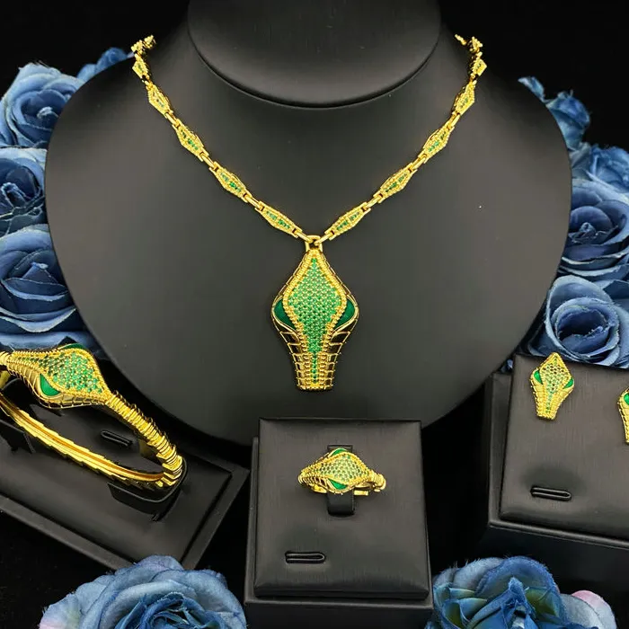 JRH Gold Plated Snake Head Bracelet