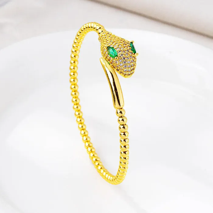 24K Pure Gold gold Diamond-encrusted Snake