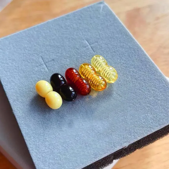 5-Pack Amber Plastic Thread Safety Bead