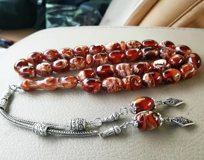 Islamic 33 amber prayer beads Rosary