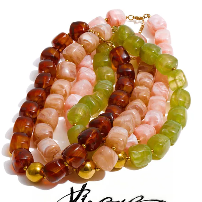Acrylic Beads Chain Necklace Bracelet Bangle