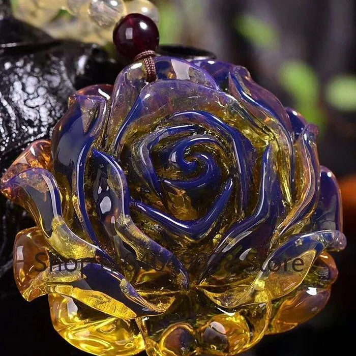 Blue Colour Amber Beeswax Rose Flower