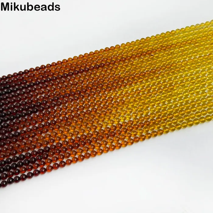 4mm Baltic Sea Amber Smooth Round