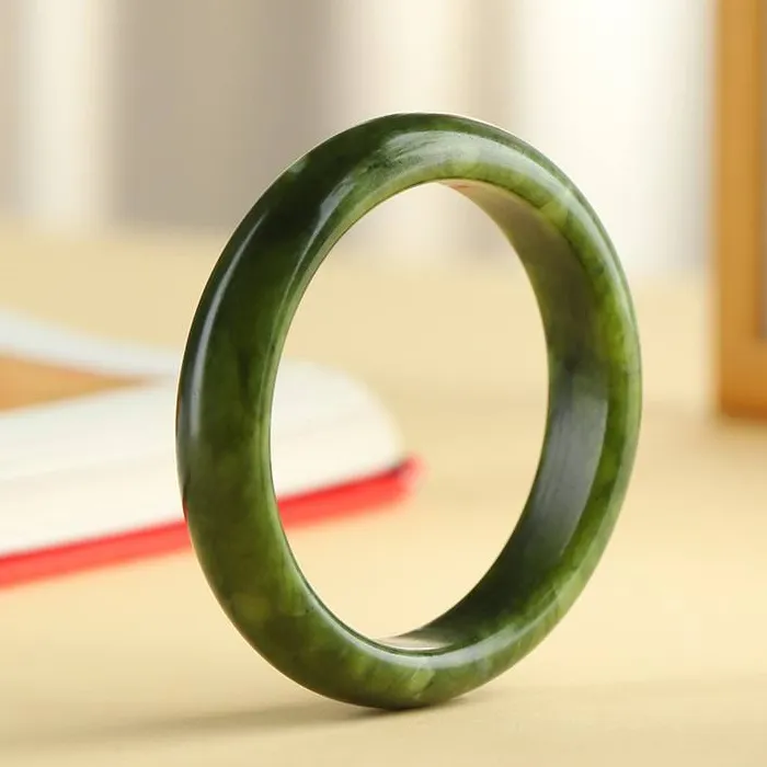 Green Jade Bangle Jewelry Bracelet Genuine
