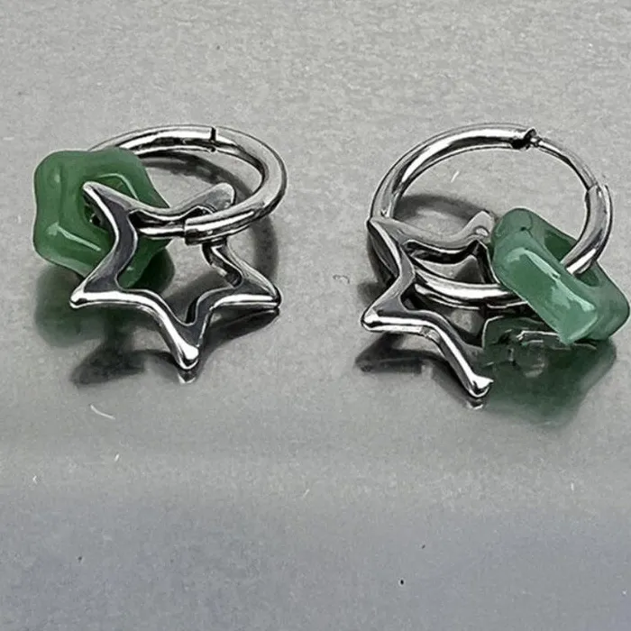 Star Earrings Fashionable Gothic Harajuku Retro