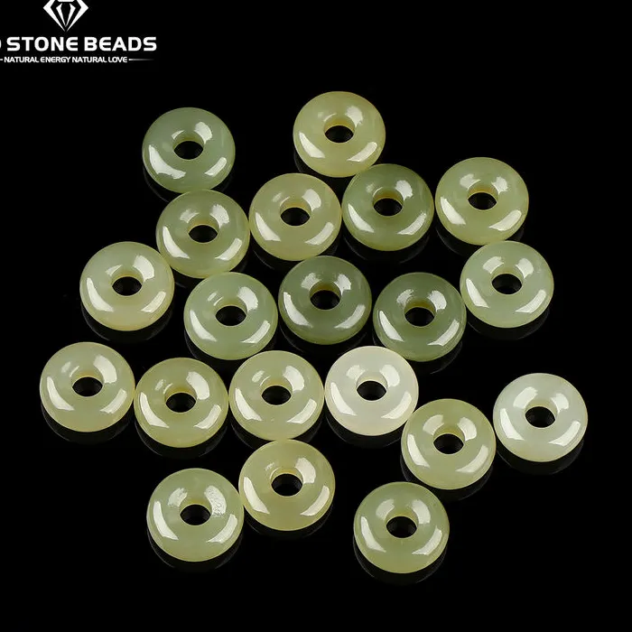 1 Pc Hetian Jade Donut Bead