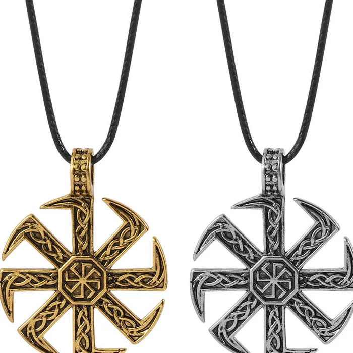 Likegreat Slavic Kolovrat Symbols Necklace Pagan