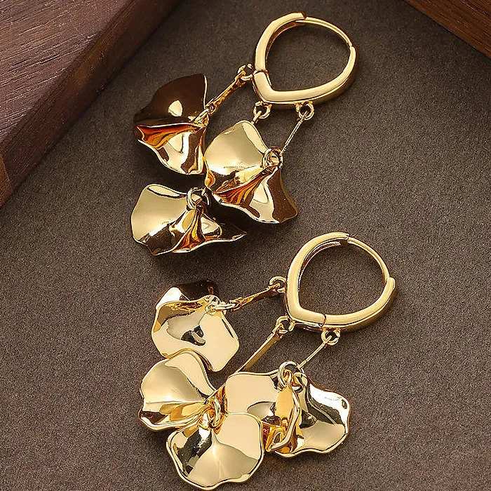 Gold Plated 3D Ginkgo Leaf Tassel