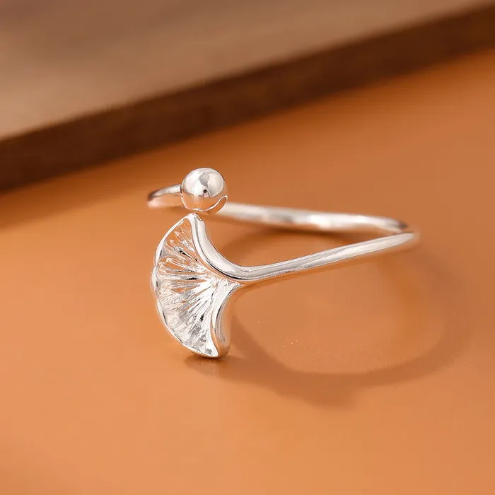 Popular Ginkgo Leaf 925 Sterling Silver