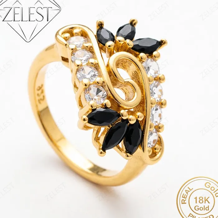 Elegant 925 Sterling Silver 18K Gold
