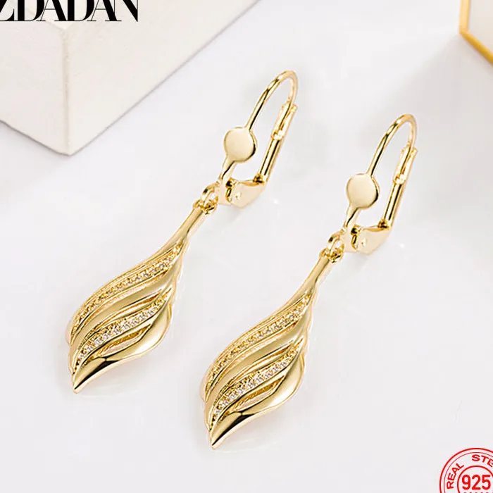 ZDADAN 925 Sterling Silver 18K Gold