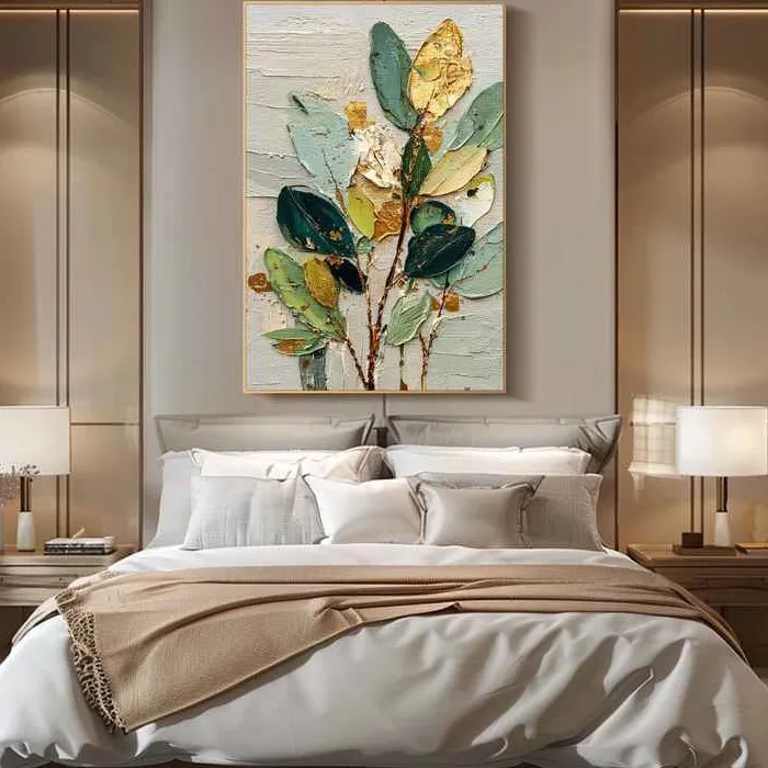 Mhemyo Textured Wall Art Green Gold