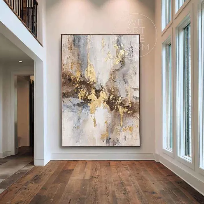 Mhemyo Brown Gold Original Abstract Hand