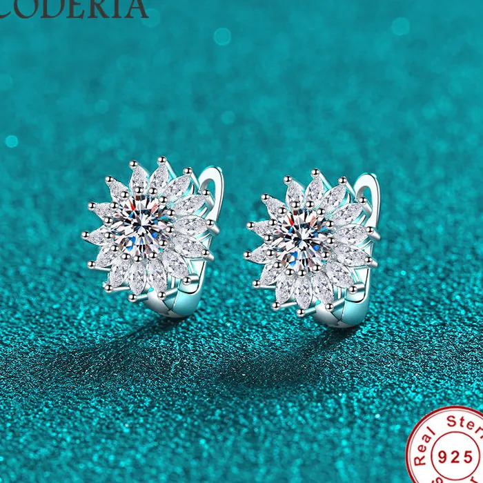 Pass Diamond Test 0.5CT Moissanite Earrings