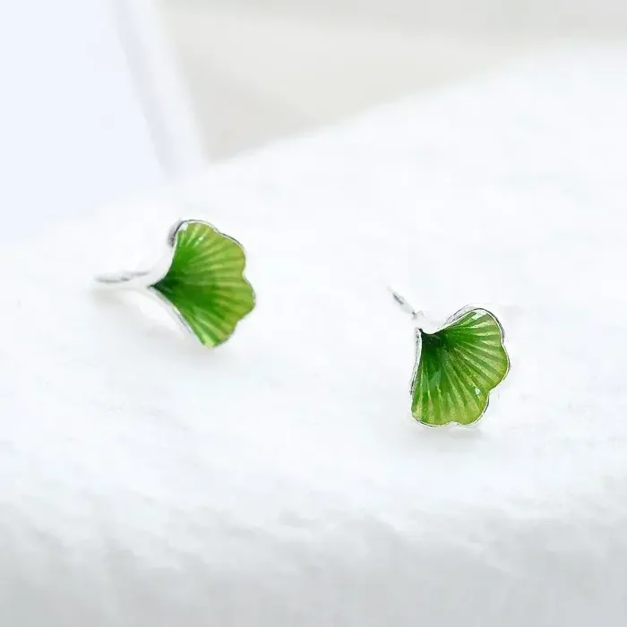 100% Pure 925 Sterling Silver Ginkgo