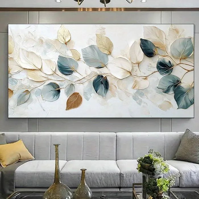 Modern Home Decor Blue, Beige, Gold
