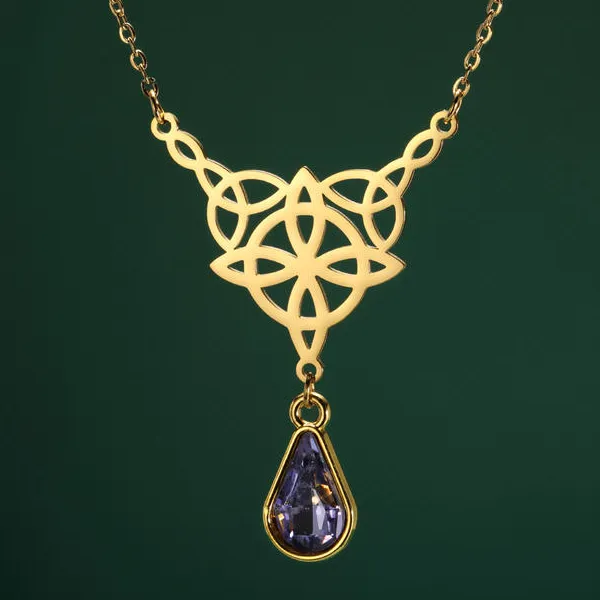 Witch Knot Necklace Hollow Celtic Knot