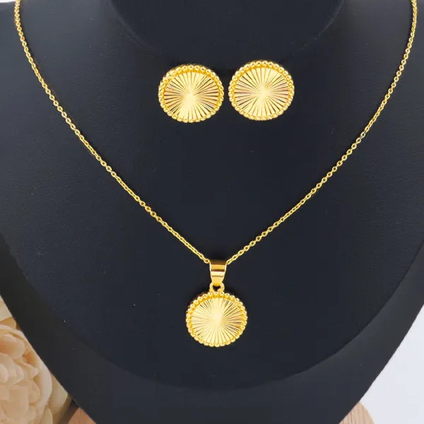 Bohemian Jewelry Set Rotundity Necklace Earrings