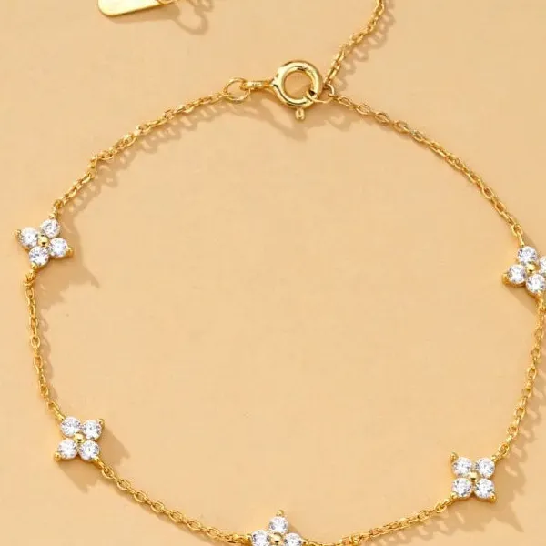 925 Silver Plated Four Leaf Clover