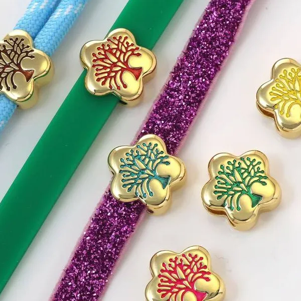18k Gold Plated Flower Beads Tree