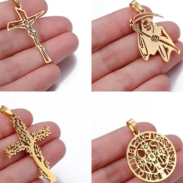 Tree of Life/Death/Jesus Medals Cross/Jesus Cross