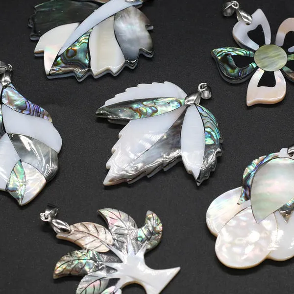 Abalone Pendant Tree of Life Leaf