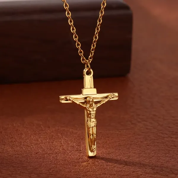 Tree Of Life Cross Necklace Gold