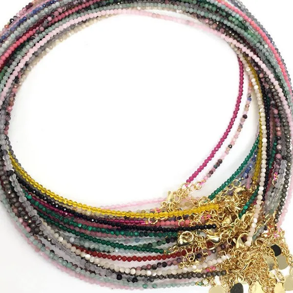 Gemstones 2-3mm beads Necklace Bracelet crystal
