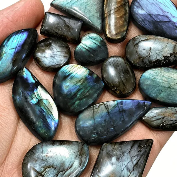 Labradorite Cabochon Polished Flatback Oval &