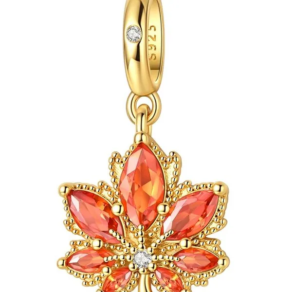 925 Sterling Silver Autumn Gold Maple